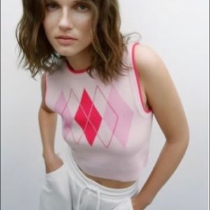 Zara Knit Cropped Vest